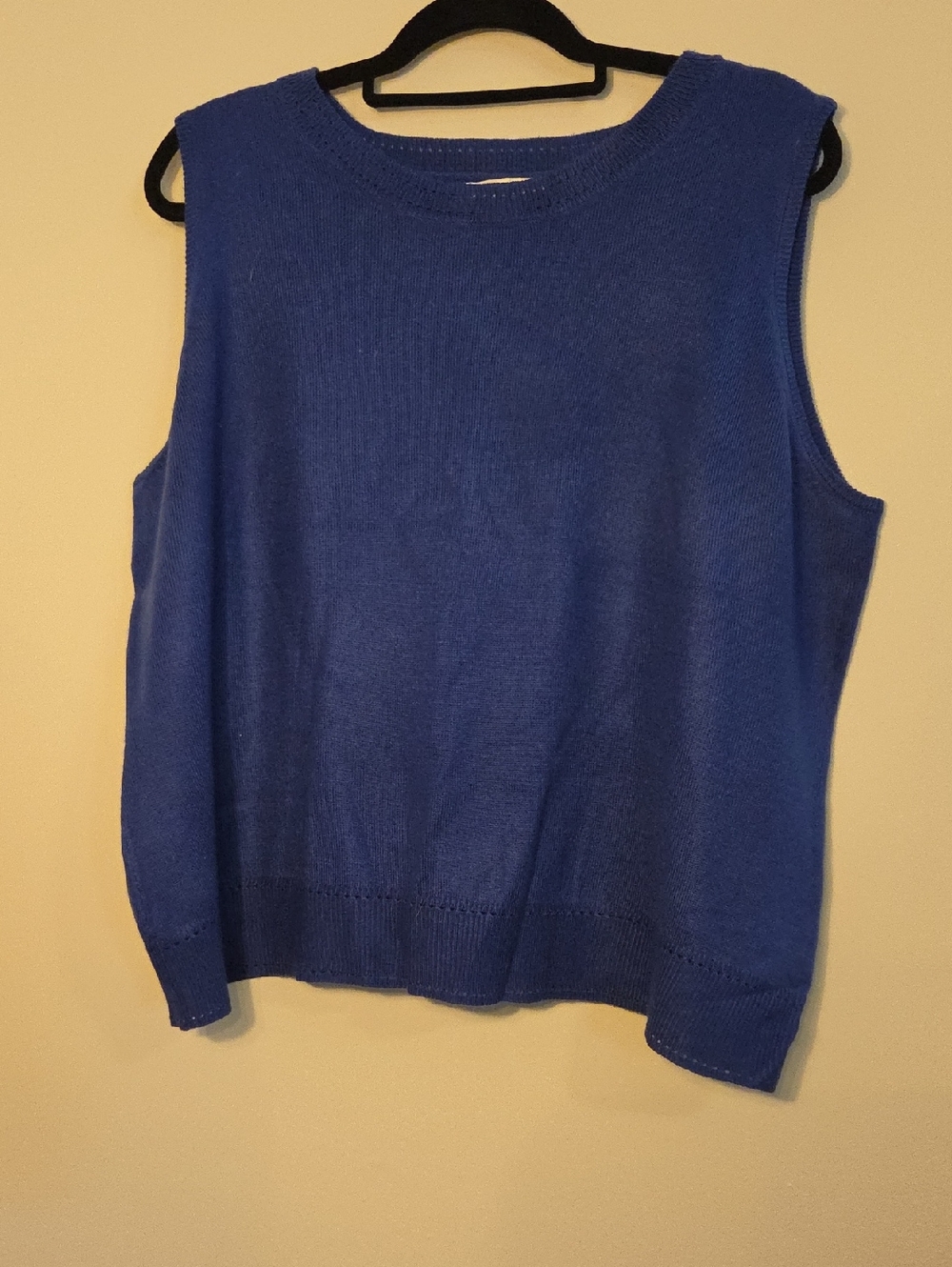 CJ Banks Royal Blue Knit Crewneck Tank